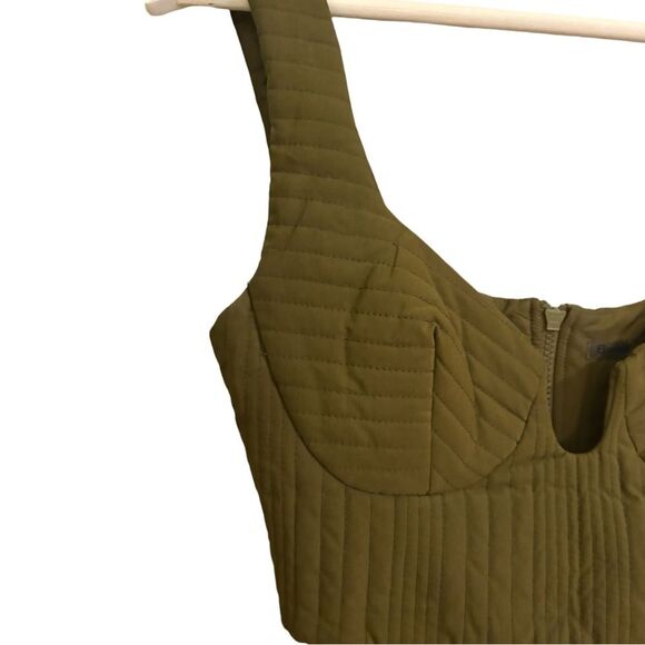 Italian Designer Scuba Olive Bustier - Picture 6 of 10